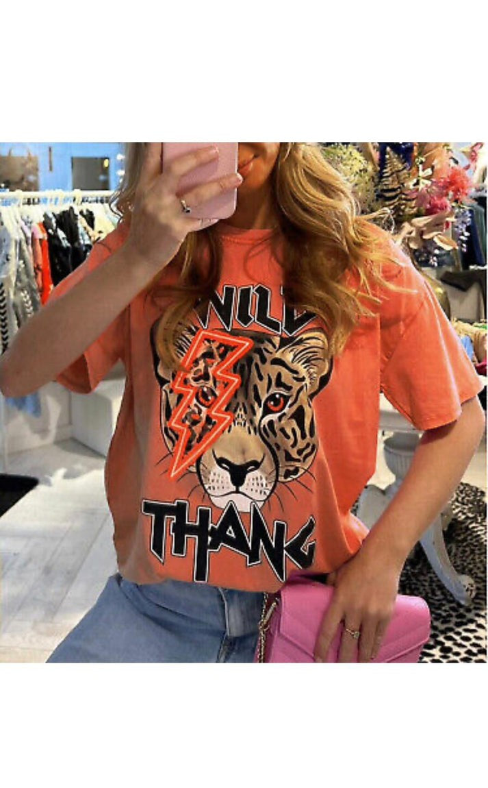 Amara Oversized Tiger Lightning Graphic Tee