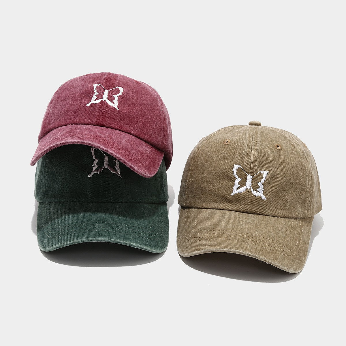Amira Butterfly Embroidered Cotton Baseball Cap