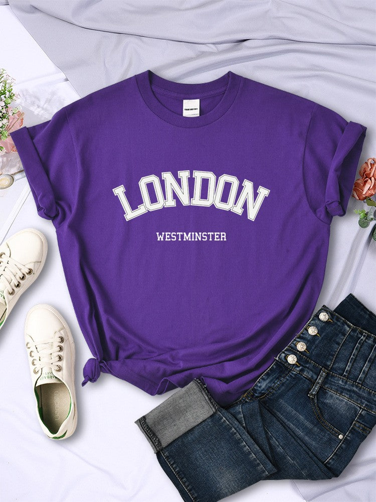 Arlina Summer Street Letter Print Tee