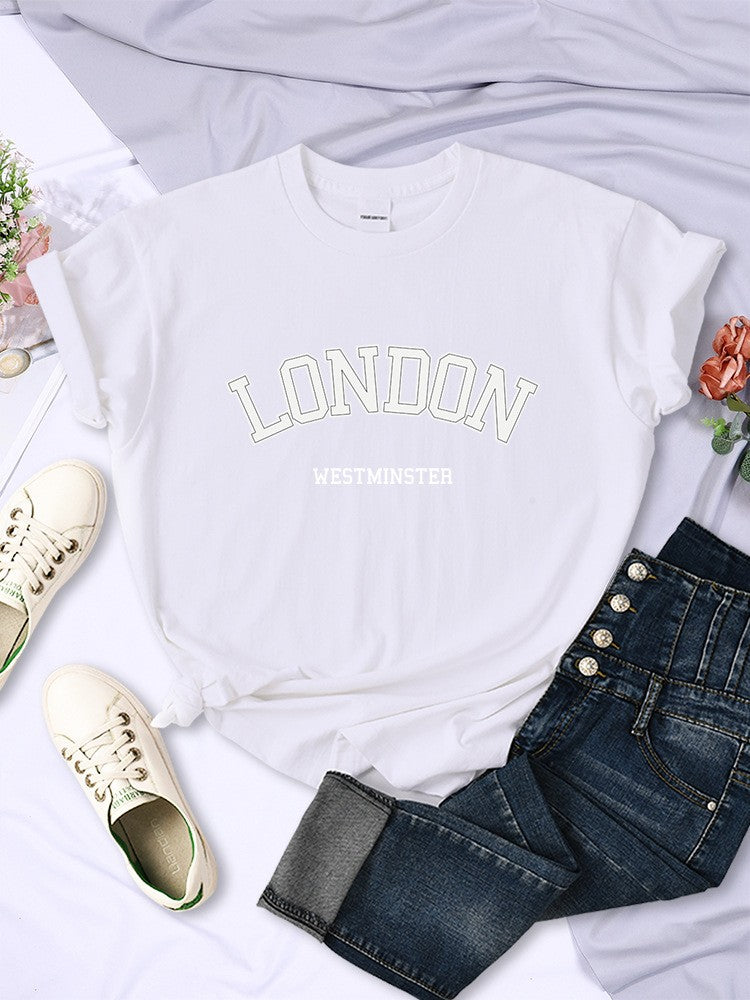 Arlina Summer Street Letter Print Tee