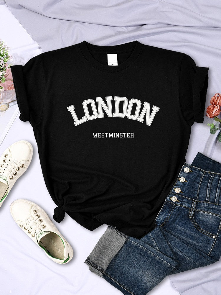 Arlina Summer Street Letter Print Tee