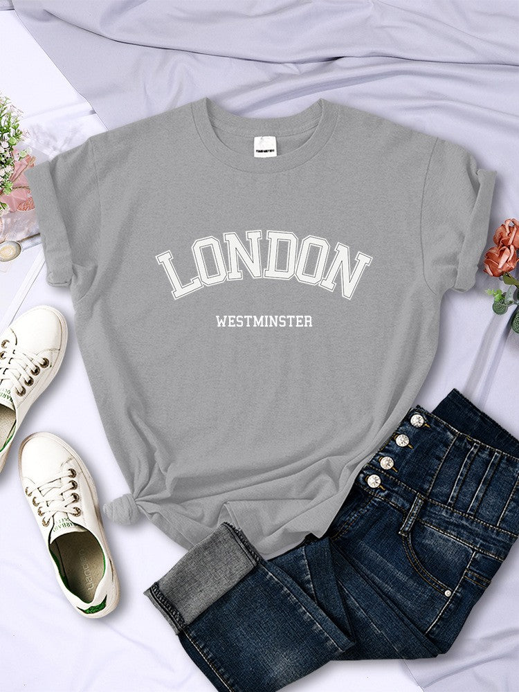 Arlina Summer Street Letter Print Tee