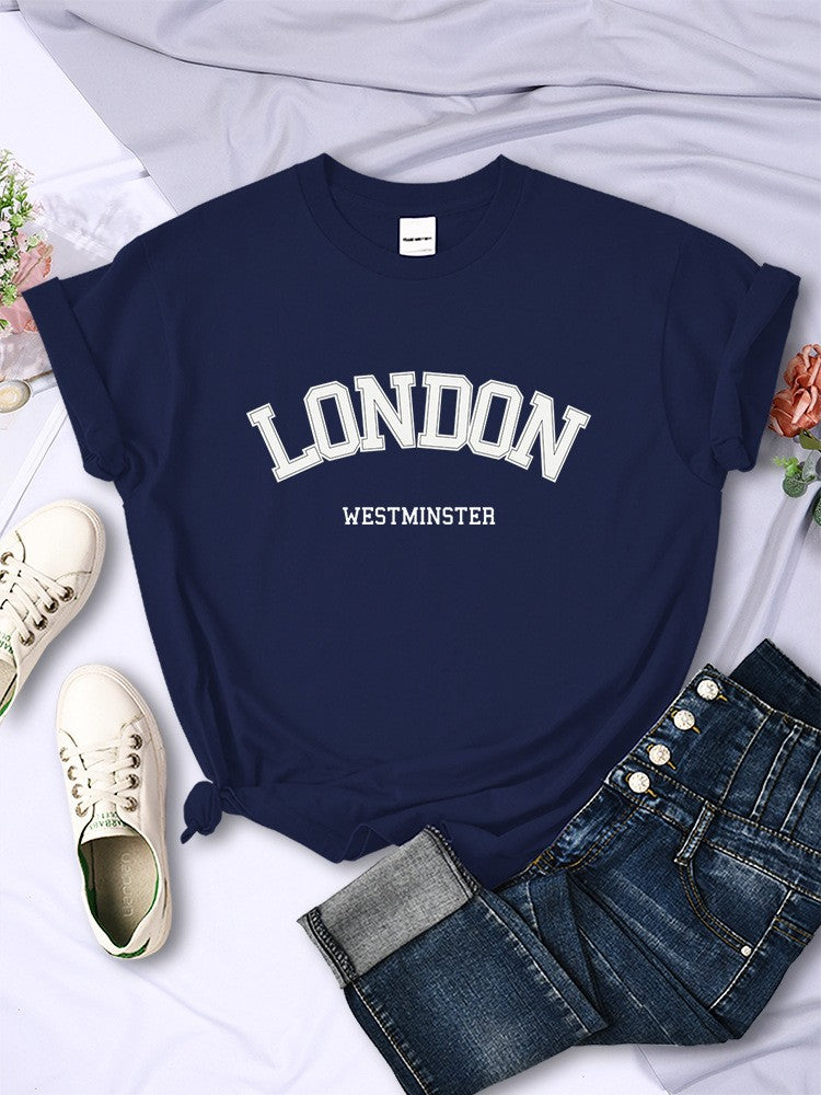 Arlina Summer Street Letter Print Tee