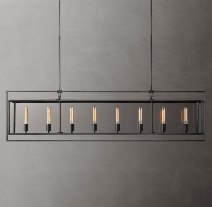 Beckman Rectangular Glass Chandelier