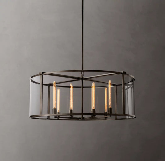 Beckman Round Glass Chandelier