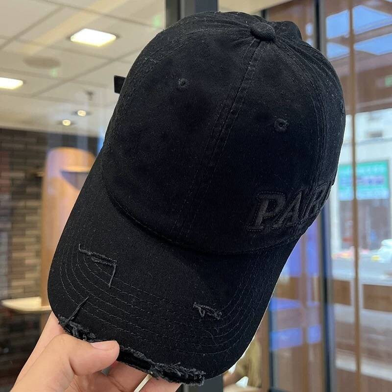 Kaela Distressed Washed Denim Baseball Cap