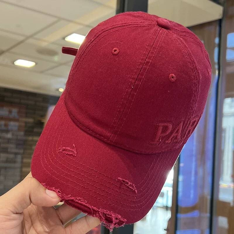Kaela Distressed Washed Denim Baseball Cap