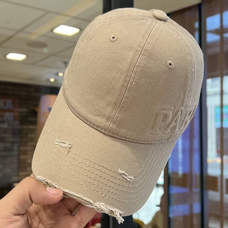 Kaela Distressed Washed Denim Baseball Cap