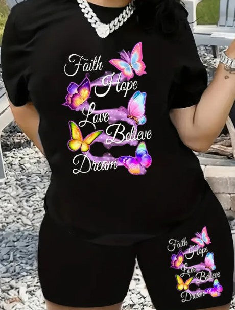 Kivora Printed Drop Shoulder Tee