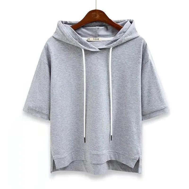Kiyomi Split-Sleeve Hooded T-Shirt