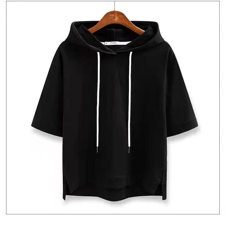 Kiyomi Split-Sleeve Hooded T-Shirt