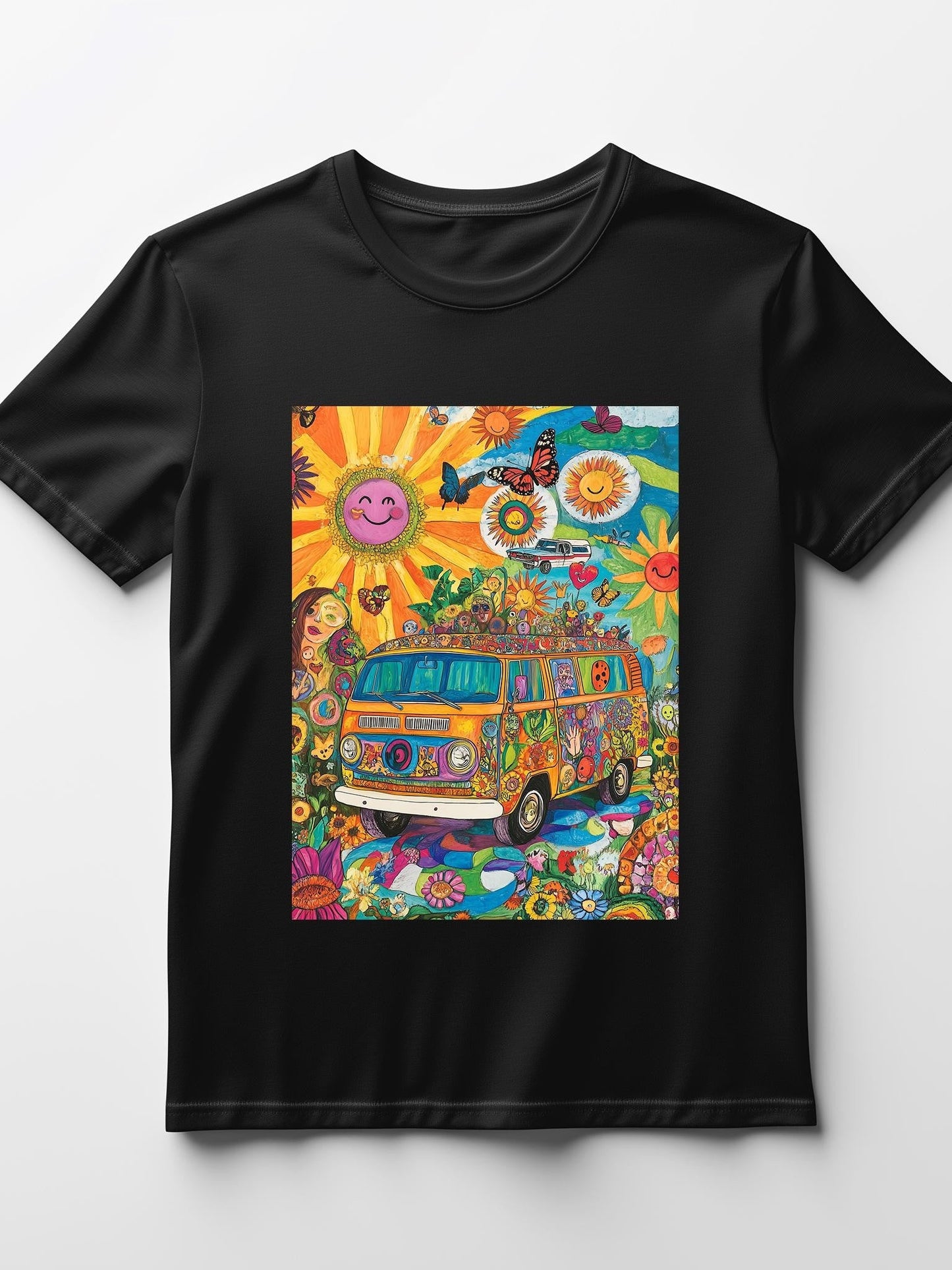 Liora Retro Psychedelic Van Graphic Tee