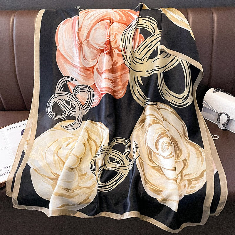 Lysora Floral Rayon Sunscreen Scarf