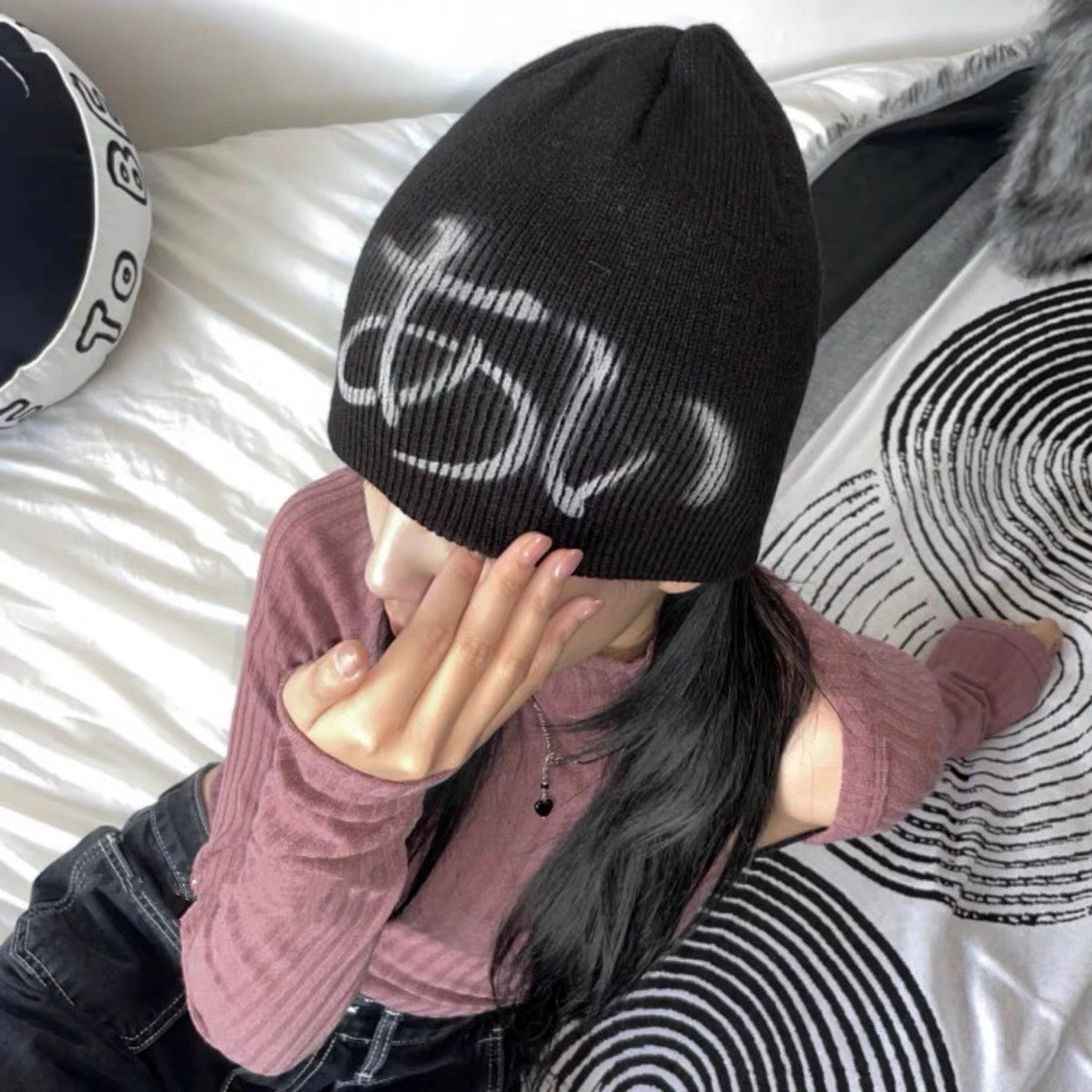 Reyna Street Style Letter Print Beanie