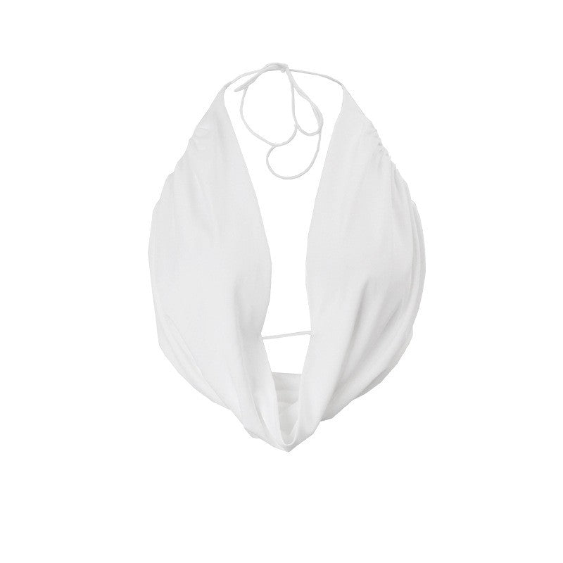 Saphira Backless Halterneck Solid Vest Top