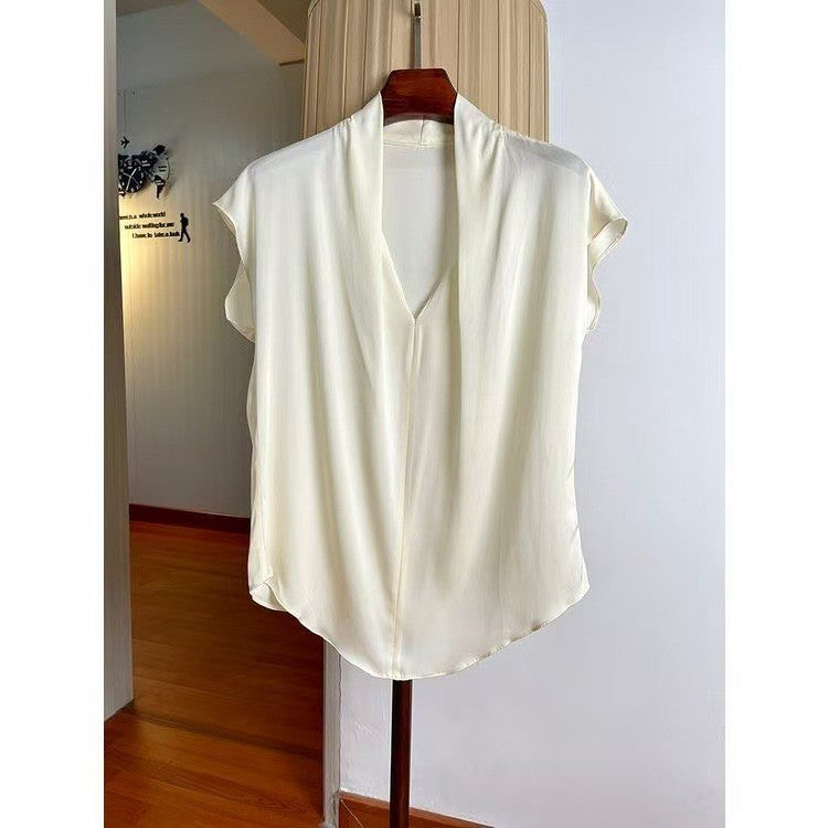 Selora Satin Sleeveless Pullover Top