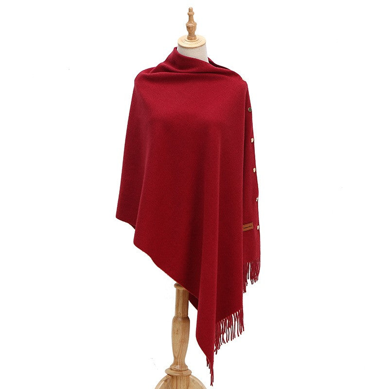 Velisse Tassel Cashmere-Like Winter Shawl