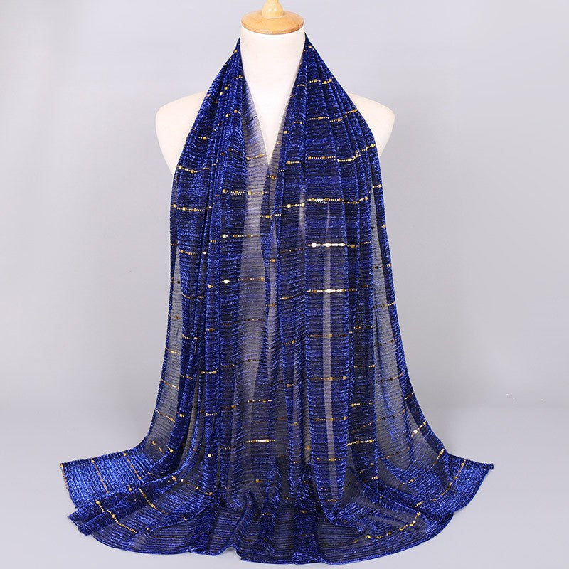 Veyora Sequined Silk Blend Scarf