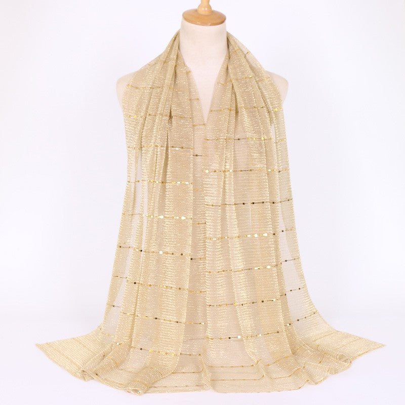 Veyora Sequined Silk Blend Scarf