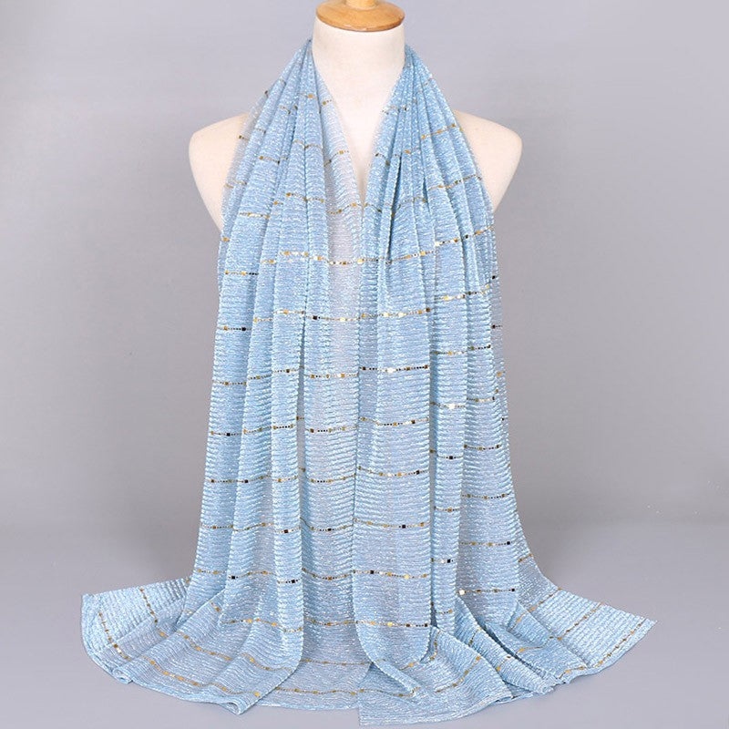 Veyora Sequined Silk Blend Scarf