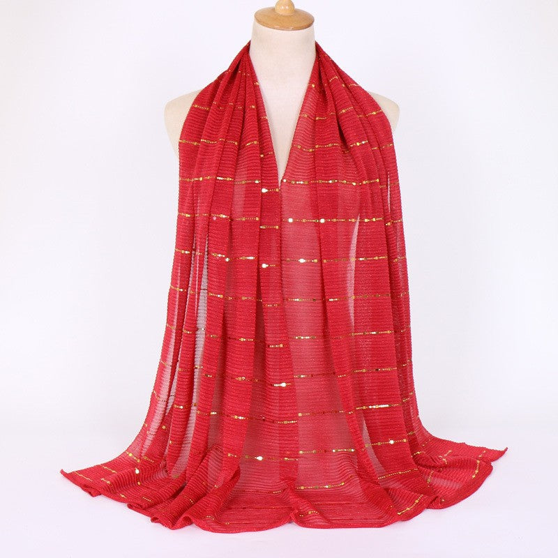 Veyora Sequined Silk Blend Scarf
