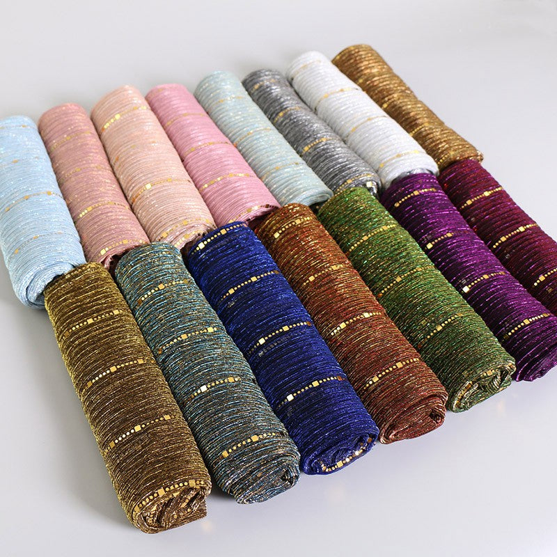 Veyora Sequined Silk Blend Scarf