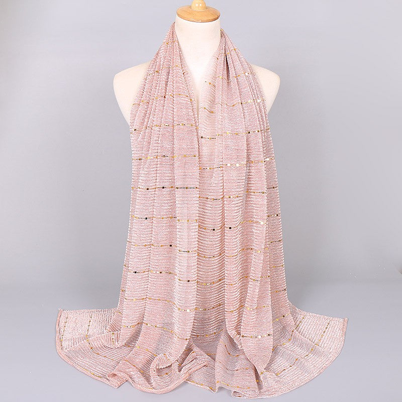 Veyora Sequined Silk Blend Scarf
