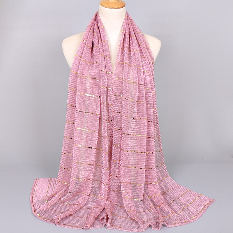 Veyora Sequined Silk Blend Scarf