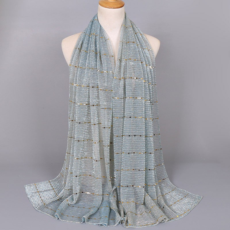 Veyora Sequined Silk Blend Scarf