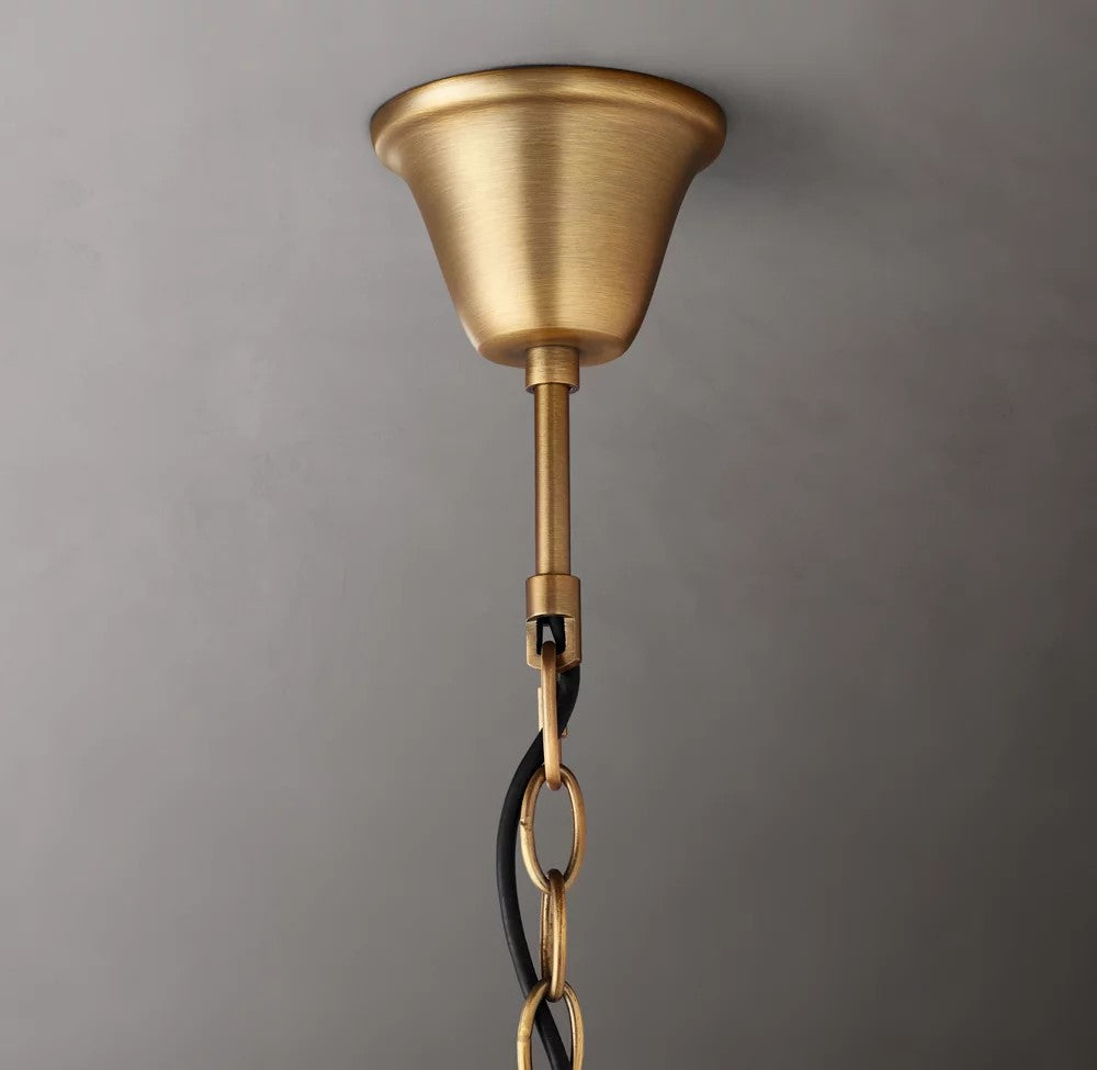 19th Century Rococo Iron and Crystal Round Chandelier