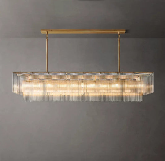 Amadeo Rectangular Crystal Rod Chandelier