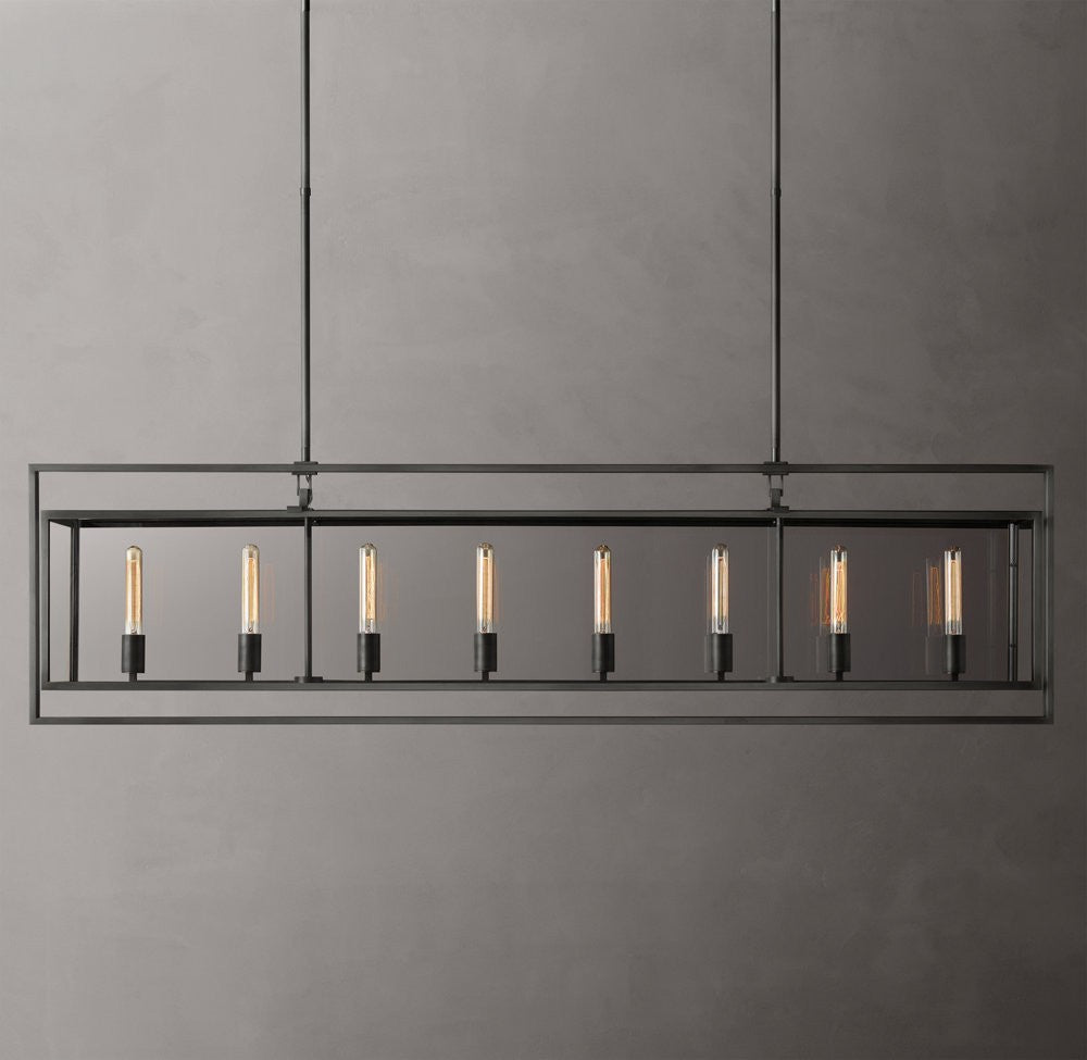 Beckman Rectangular Glass Chandelier