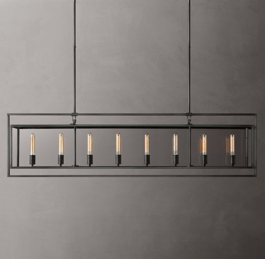 Beckman Rectangular Glass Chandelier