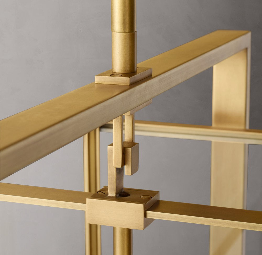 Beckman Rectangular Glass Chandelier