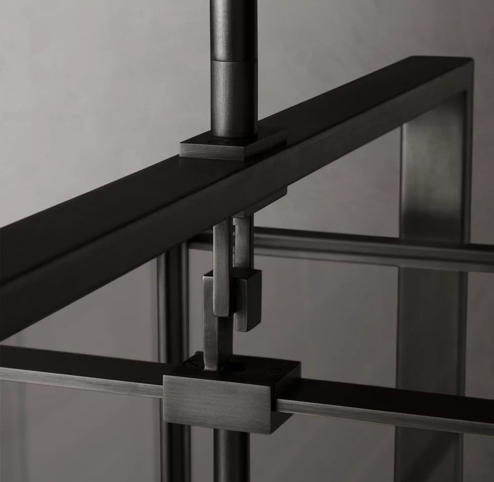 Beckman Rectangular Glass Chandelier