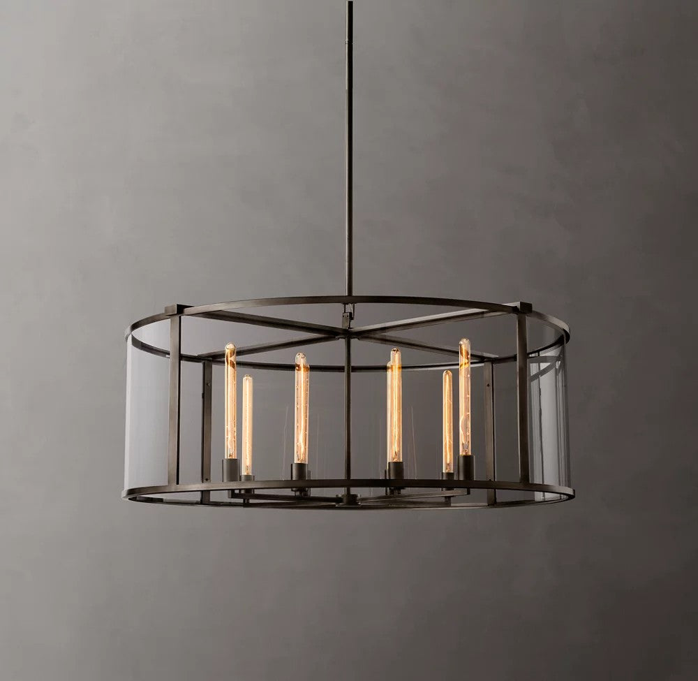 Beckman Round Glass Chandelier