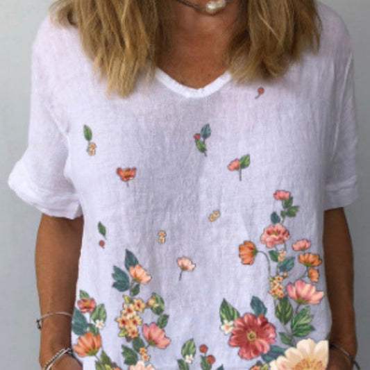 Evania Slim Fit Printed Summer Tee