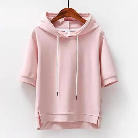 Kiyomi Split-Sleeve Hooded T-Shirt