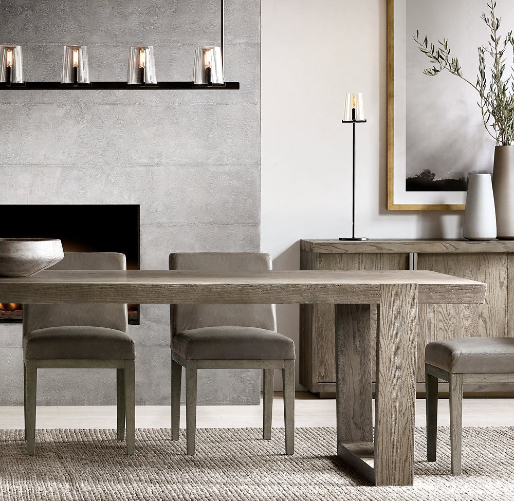 Pauillac Linear Glass and Brass Chandelier