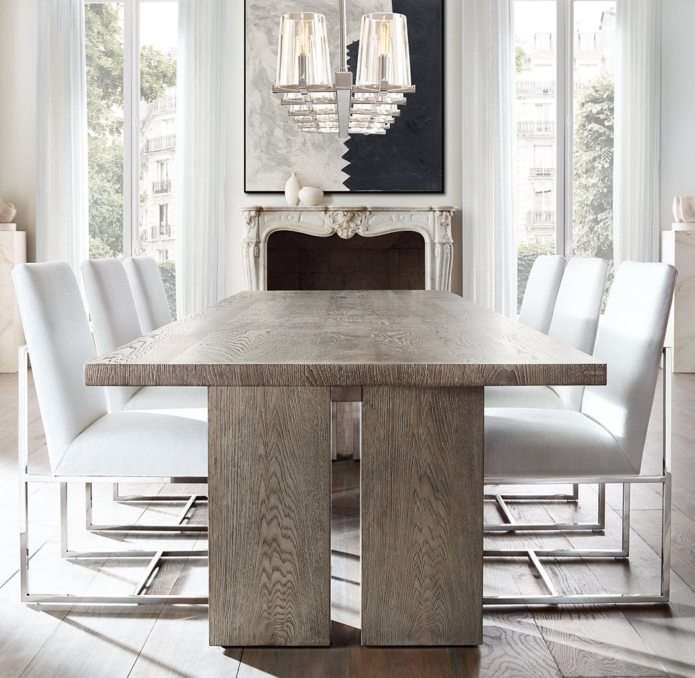 Pauillac Linear Glass and Brass Chandelier