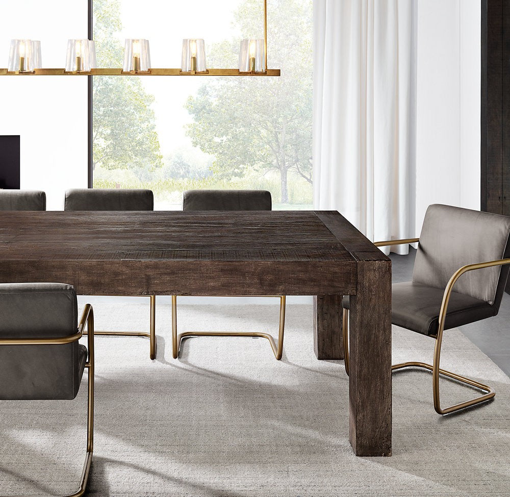 Pauillac Linear Glass and Brass Chandelier