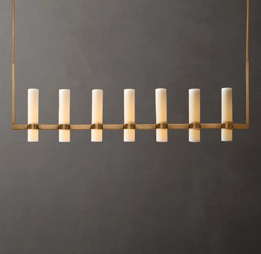 Ravelle Linear Milk Glass Chandelier