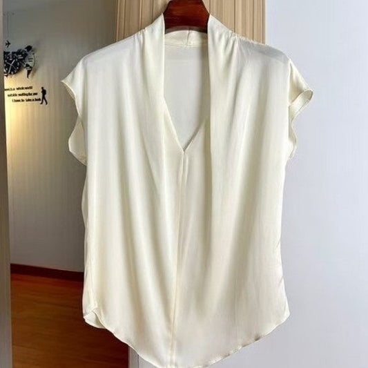 Selora Satin Sleeveless Pullover Top