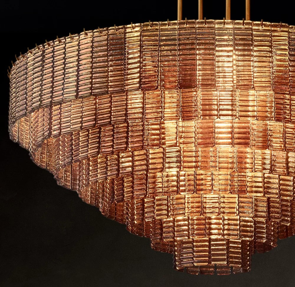 Sirene Clear Glass Round Chandelier