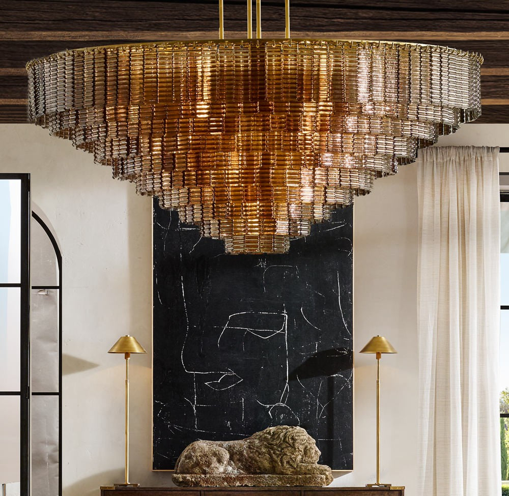 Sirene Clear Glass Round Chandelier