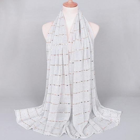 Veyora Sequined Silk Blend Scarf