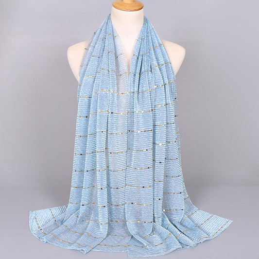 Veyora Sequined Silk Blend Scarf