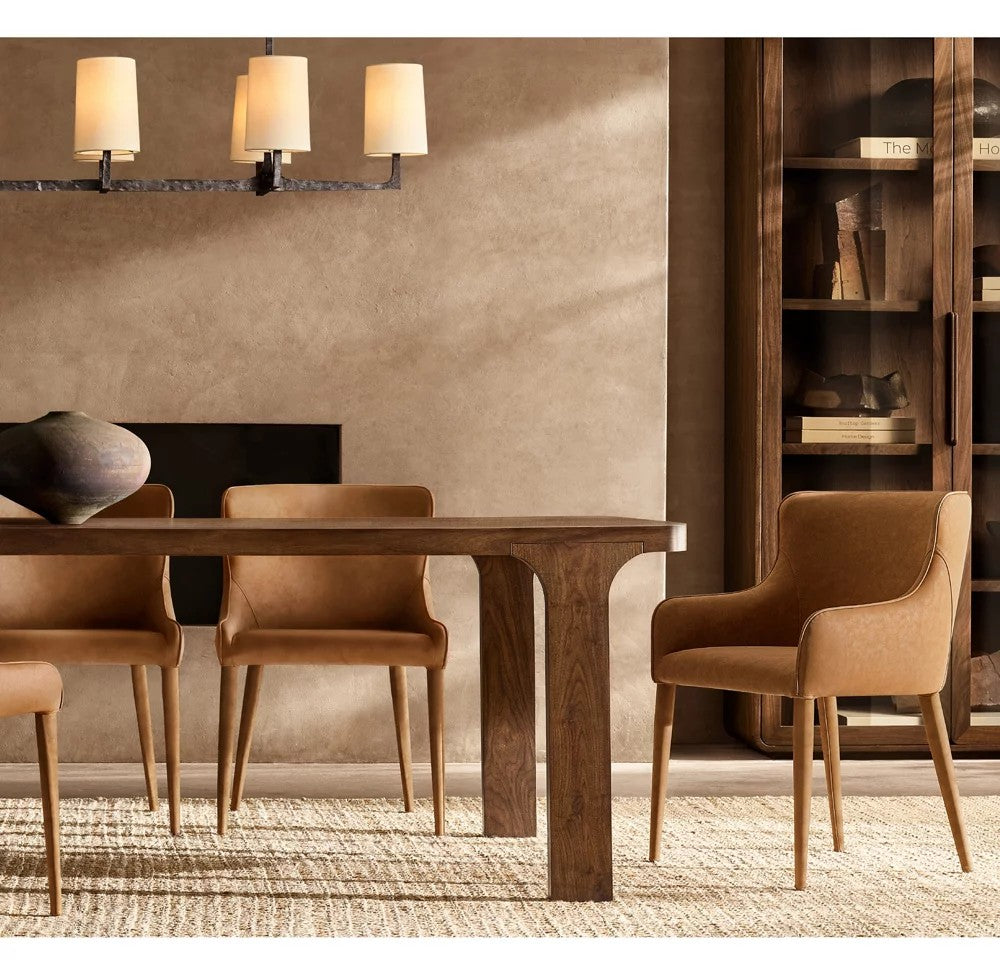 Wright Linear Hammered Metal Chandelier